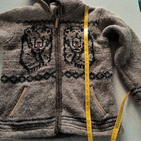 Kyber Outerwear Hooded Zip Up Nepal Sweater Jacket 100% Wool size Medium - Picture 4 of 7